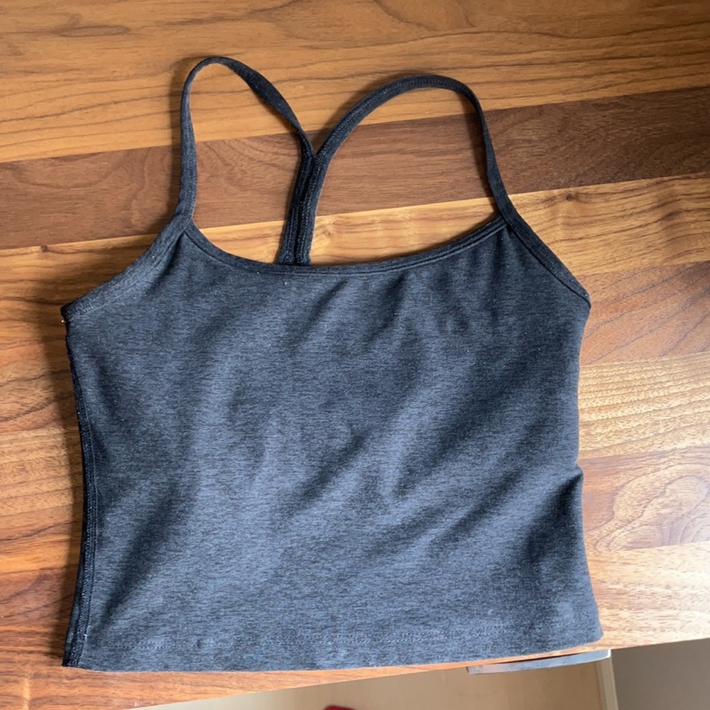 Spacedye slim racer back cropped tank